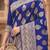 Women's jacquard woven cotton festive saree with blouse