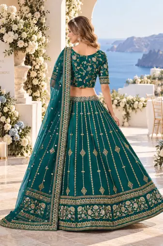 Puprle Embriodered Heavy Art Silk Designer Lehenga With Blouse