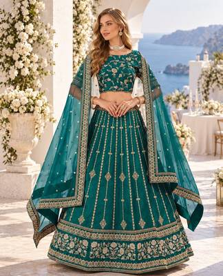 Puprle Embriodered Heavy Art Silk Designer Lehenga With Blouse 3