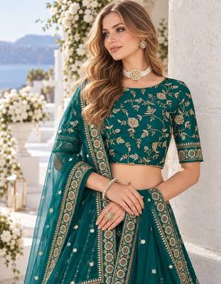Puprle Embriodered Heavy Art Silk Designer Lehenga With Blouse 4