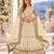 Cream Embriodered Heavy Art Silk Designer Lehenga With Blouse