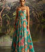 Regal Emerald Green Embroidered Lehenga