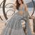 GREY NET THREAD WITH ZARI AND SEQUINCE WORK FESTIVE LEHENGA CHOLI SET FOR WOMEN'S
