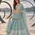OCEAN BLUE  WORK THREAD WITH ZARI AND SEQUINCE WORK FESTIVE LEHENGA CHOLI SET FOR WOMEN'S