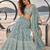 OCEAN BLUE  WORK THREAD WITH ZARI AND SEQUINCE WORK FESTIVE LEHENGA CHOLI SET FOR WOMEN'S