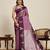 Wine zari work silk blend saree with blouse