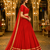 Red georgette lehenga choli with dupatta | navratri garba & dandiya outfit | golden lace ethnic festive wear