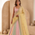 multicolor cording embroidery georgette lehenga set