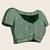 Drak green zari work silk blend saree with blouse