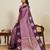 Wine zari work silk blend saree with blouse