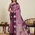 Wine zari work silk blend saree with blouse