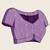 Purple zari work silk blend saree with blouse
