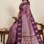 Wine zari work silk blend saree with blouse