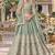 Green Net Semi Stitched Lehenga Choli with Stone Embroidery Work