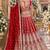 Red Net Semi Stitched Lehenga Choli with Stone Embroidery Work