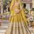 Yellow Net Semi Stitched Lehenga Choli with Stone Embroidery Work