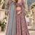 Peach Silk Semi Stitched Lehenga Choli with Floral Printed Work