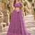 Purple Net Semi Stitched Lehenga Choli with Embroidery & Sequence Work