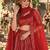Red Net Semi Stitched Lehenga Choli with Embroidery & Sequence Work