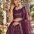 Violet Net Semi Stitched Lehenga Choli with Embroidery & Sequence Work