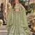 Green Net Semi Stitched Lehenga Choli with Embroidery & Sequence Work