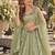 Green Net Semi Stitched Lehenga Choli with Embroidery & Sequence Work