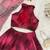 purple organza printed lehenga choli with free size upto 42