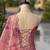 baby pink organza embroidered lehenga choli with free size upto 38