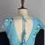turquoise silk blend printed traditional lehenga choli with free size upto 38