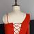 red georgette printed lehenga choli with free size upto 42