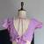 lavender silk blend printed lehenga choli with free size upto 42