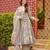 Multicolor digital printed muslin anarkali palazzo set with dupatta