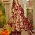 Maroon digital printed muslin anarkali palazzo set with dupatta