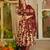 Maroon digital printed muslin anarkali palazzo set with dupatta