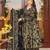 Black digital printed muslin anarkali palazzo set with dupatta