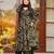 Black digital printed muslin anarkali palazzo set with dupatta