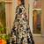 Black digital printed muslin anarkali palazzo set with dupatta