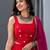 Red Mirror Navratri Lehenga Choli With Dupatta