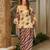 Cream digital printed cambric cotton straight kurta set with dupatta