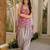 Purple digital printed cambric cotton straight kurta set with dupatta