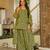 Green digital printed cambric cotton readymade suit with dupatta