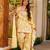 Yellow digital printed cambric cotton readymade suit with dupatta