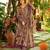 Purple digital printed muslin anarkali palazzo set with dupatta