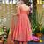 Pink digital printed muslin anarkali palazzo set with dupatta