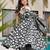 Black digital printed muslin anarkali palazzo set with dupatta