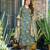 Teal blue digital printed muslin traditional kurta set with dupatta