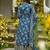 Blue digital printed muslin traditional kurta set with dupatta