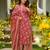 Maroon digital printed muslin traditional kurta set with dupatta