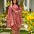 Maroon digital printed muslin traditional kurta set with dupatta