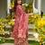 Maroon digital printed muslin traditional kurta set with dupatta